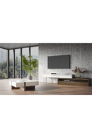 White & Walnut TV Stand | OROA Modern Karlstad | Oroatrade.com
