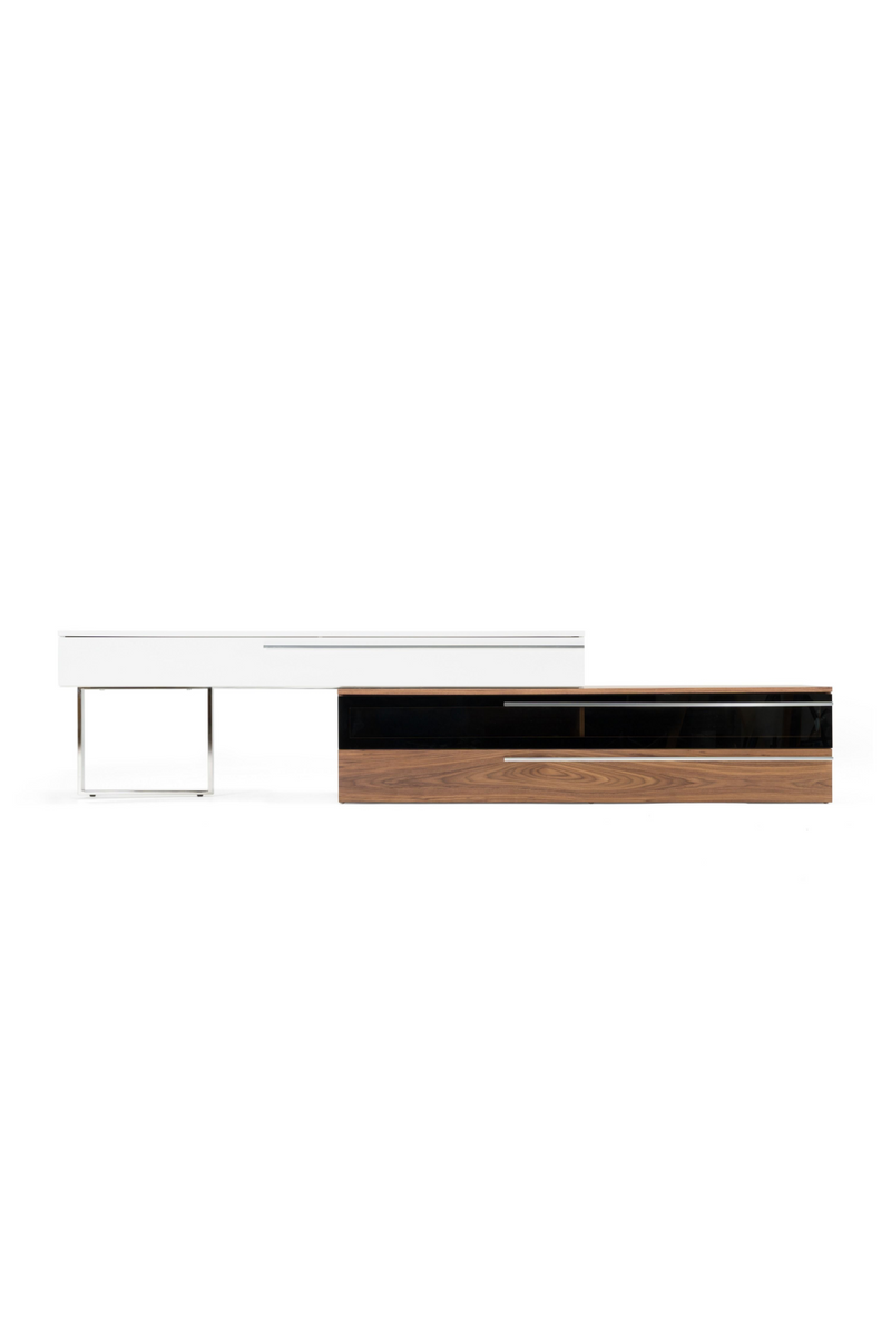 White & Walnut TV Stand | OROA Modern Karlstad | Oroatrade.com