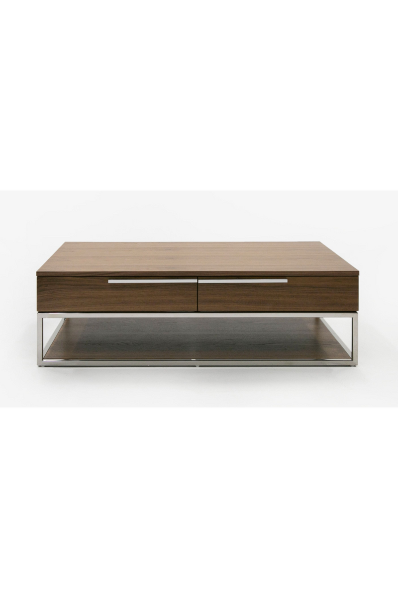 Walnut Veneer 2-Drawer Coffee Table | OROA Modern Heloise | Oroatrade.com