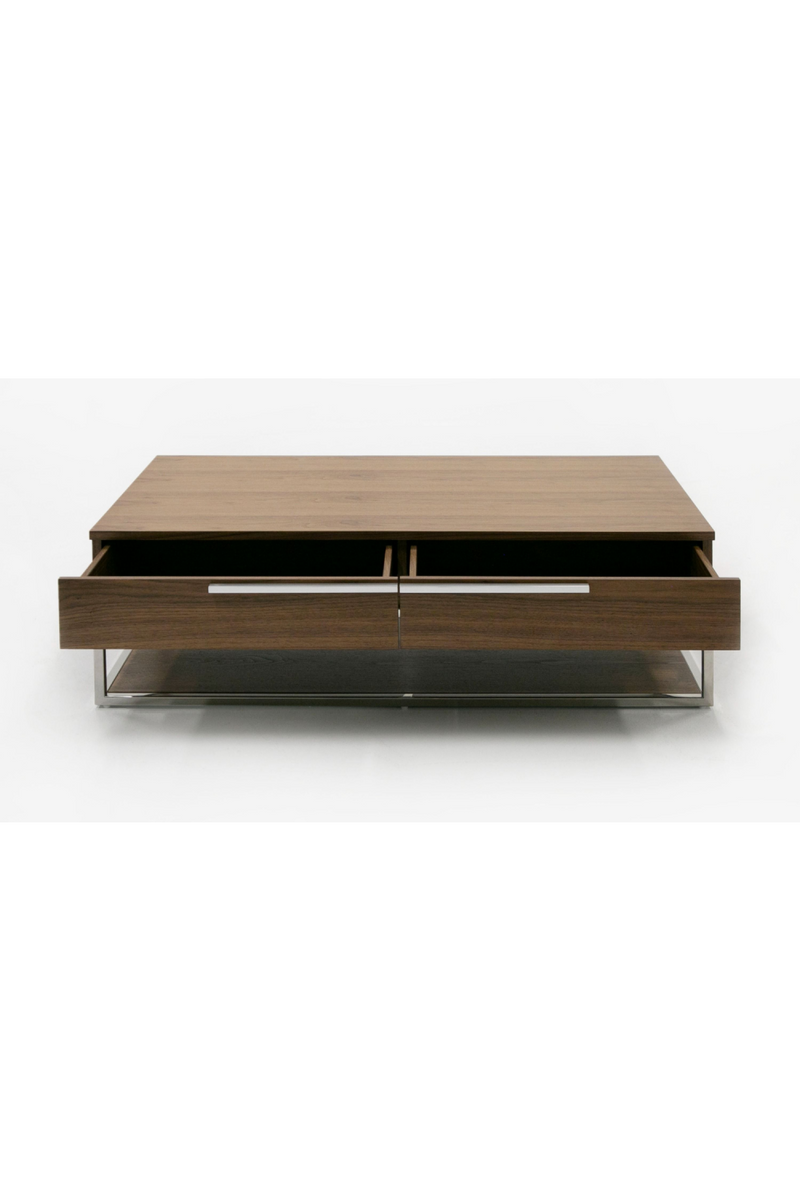 Walnut Veneer 2-Drawer Coffee Table | OROA Modern Heloise | Oroatrade.com
