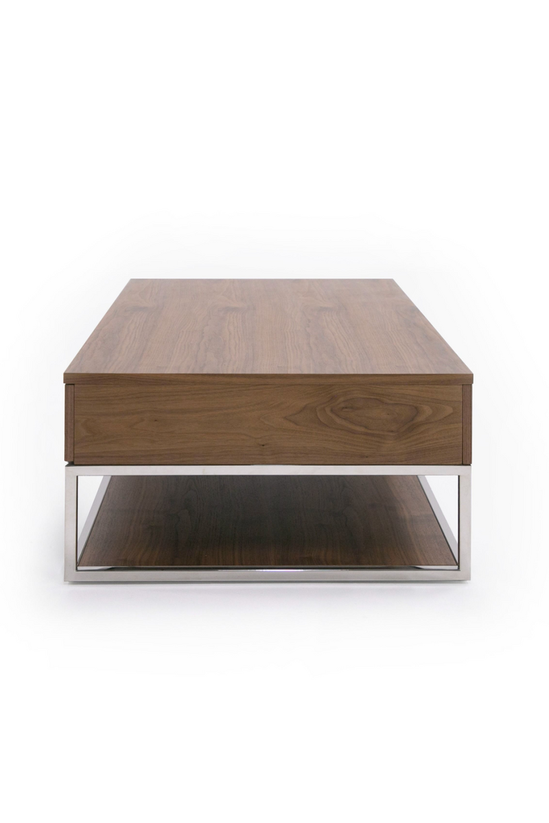 Walnut Veneer 2-Drawer Coffee Table | OROA Modern Heloise | Oroatrade.com