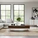 Walnut Veneer 2-Drawer Coffee Table | OROA Modern Heloise | Oroatrade.com