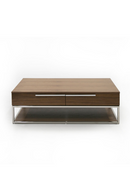 Walnut Veneer 2-Drawer Coffee Table | OROA Modern Heloise | Oroatrade.com