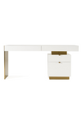 White Gloss 4-Drawer Desk | OROA Modern Trahan | Oroatrade.com