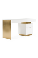 Glossy 4-Drawer Desk | OROA Modern Trahan
