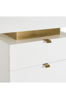 White Gloss 4-Drawer Desk | OROA Modern Trahan | Oroatrade.com