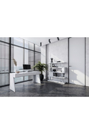 Glossy White 3-Drawer Desk | OROA Modern Chelsey  | Oroatrade.com