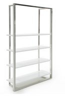 White High-Gloss Bookshelf | OROA Modern Fauna | Oroatrade.com