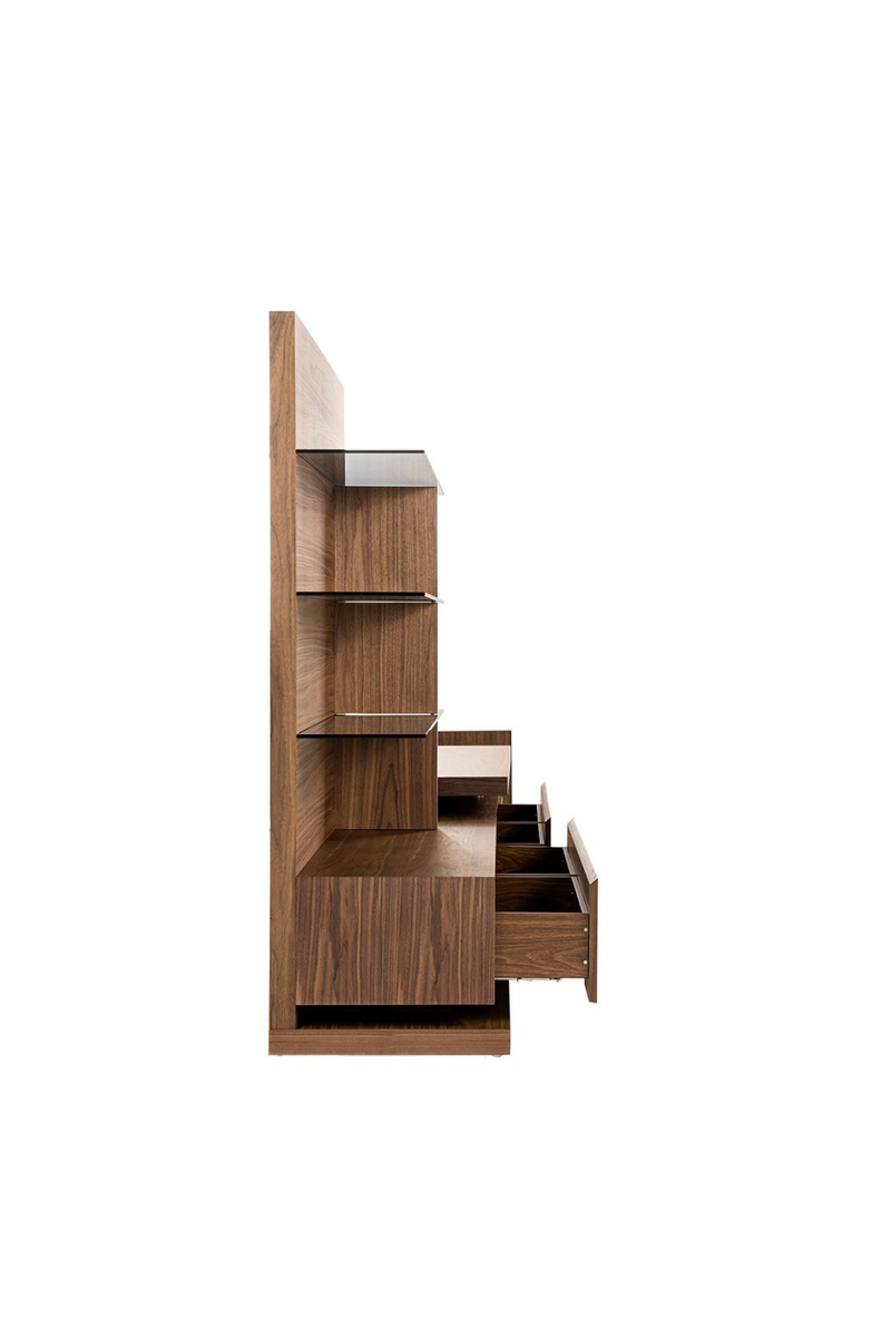 Walnut Veneer Reversible Entertainment Center | OROA Modern Jefferson | Oroatrade.com