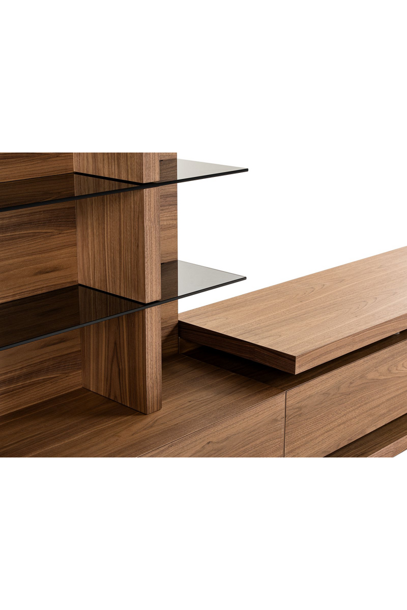 Walnut Veneer Reversible Entertainment Center | OROA Modern Jefferson | Oroatrade.com