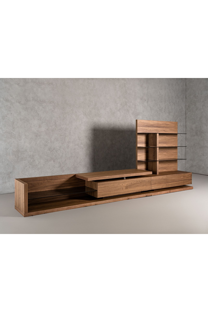 Walnut Veneer Reversible Entertainment Center | OROA Modern Jefferson | Oroatrade.com