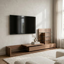 Walnut Veneer Reversible Entertainment Center | OROA Modern Jefferson