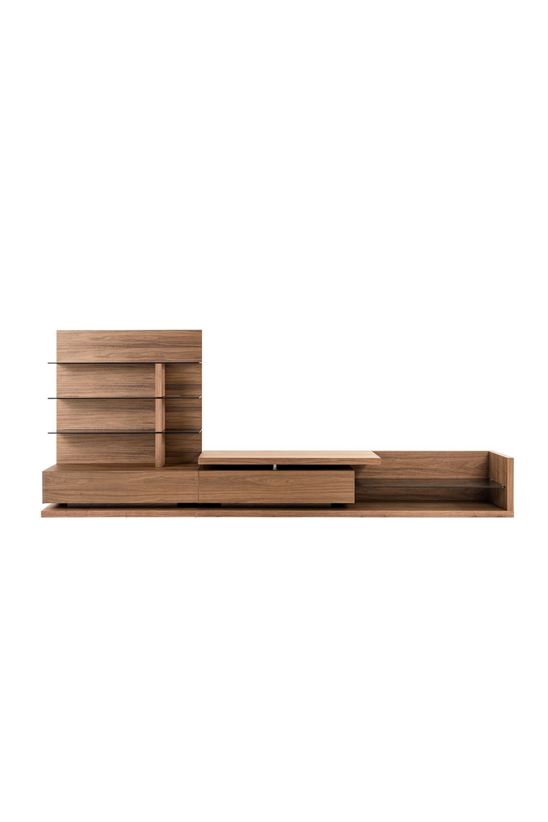 Walnut Veneer Reversible Entertainment Center | OROA Modern Jefferson | Oroatrade.com