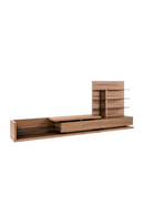 Walnut Veneer Reversible Entertainment Center | OROA Modern Jefferson | Oroatrade.com