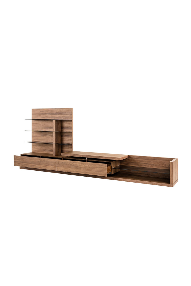 Walnut Veneer Reversible Entertainment Center | OROA Modern Jefferson | Oroatrade.com