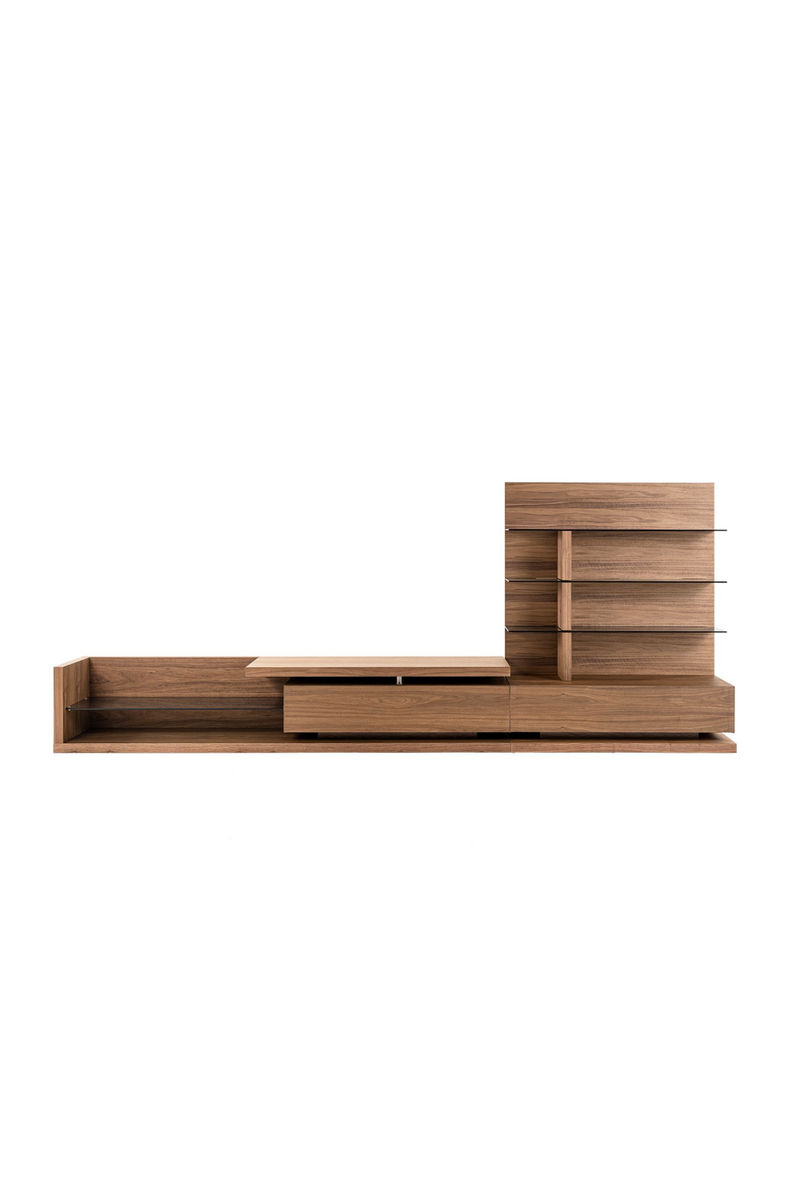 Walnut Veneer Reversible Entertainment Center | OROA Modern Jefferson | Oroatrade.com