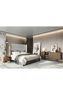 Gray Wingback Bed | OROA Modern Heloise