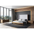 Gray Wingback Bed | OROA Modern Heloise