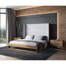 Gray Wingback Bed | OROA Modern Heloise