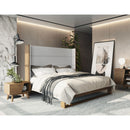 Gray Wingback Bed | OROA Modern Heloise