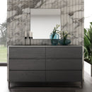Gray Elm 6-Drawer Dresser | OROA Modern Jolene