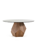 Geometrical Wooden Base Dining Table | OROA Modern Rackham | Oroatrade.com