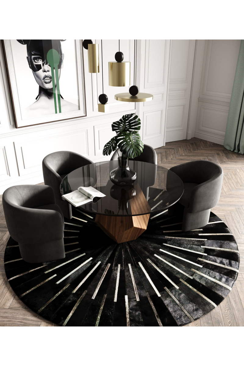 Geometrical Wooden Base Dining Table | OROA Modern Rackham | Oroatrade.com