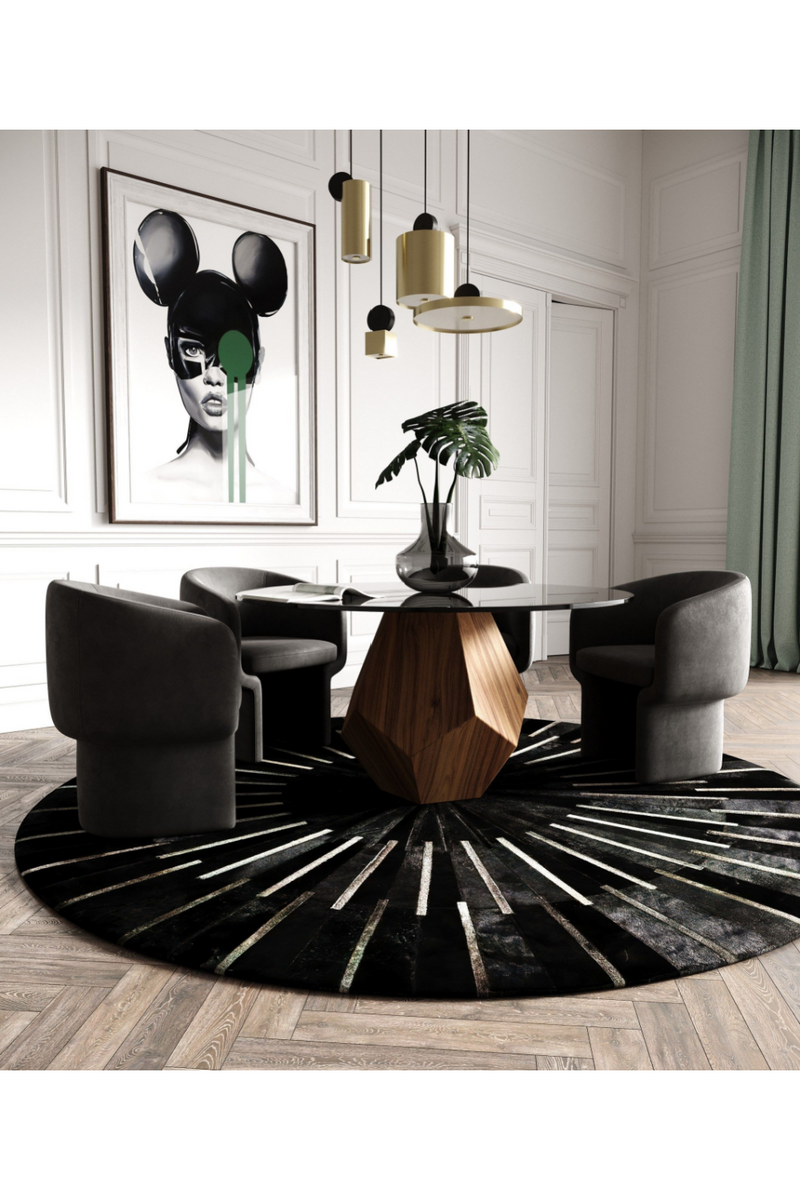 Geometrical Wooden Base Dining Table | OROA Modern Rackham | Oroatrade.com