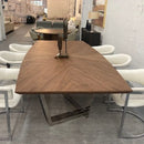 Stainless-Steel Base Dining Table | OROA Modern Gilroy