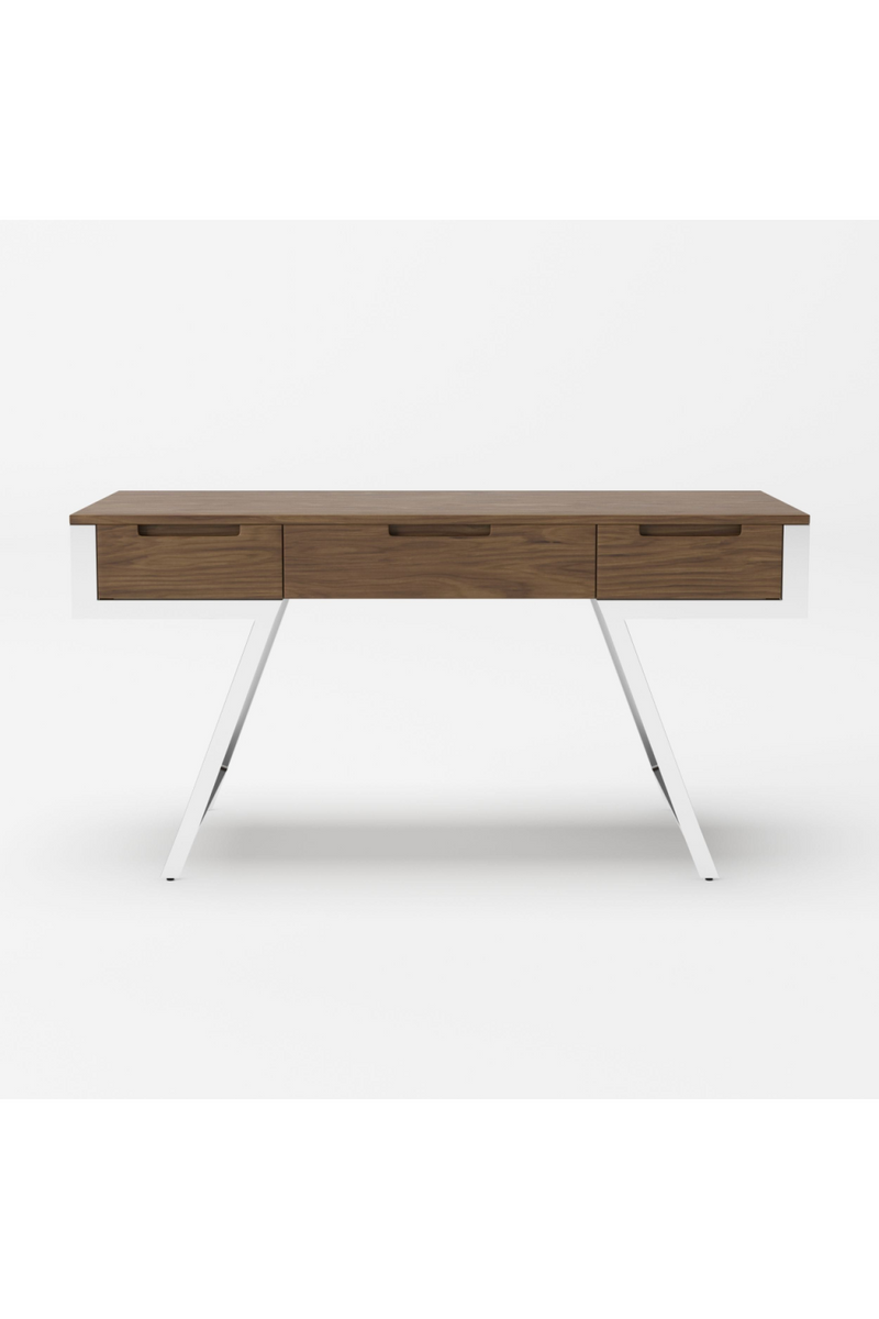 American Walnut 3-Drawer Desk | OROA Modern Dessart | Oroatrade.com