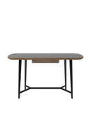 Black Glass 1-Drawer Desk | OROA Modern Girard | Oroatrade.com