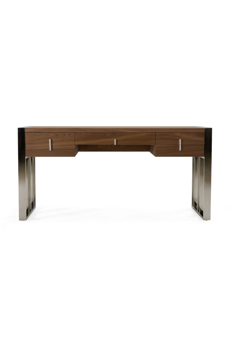 Walnut Veneer 4-Drawer Desk | OROA Modern Orcutt | Oroatrade.com