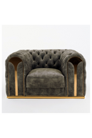 Gray Velvet Tufted Lounge Chair | OROA Modern Dosie | Oroatrade.com