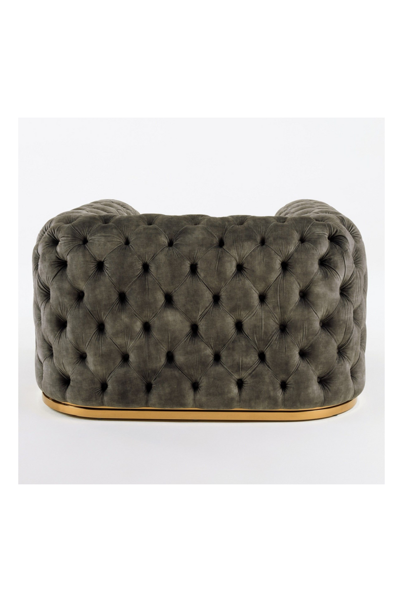 Gray Velvet Tufted Lounge Chair | OROA Modern Dosie | Oroatrade.com