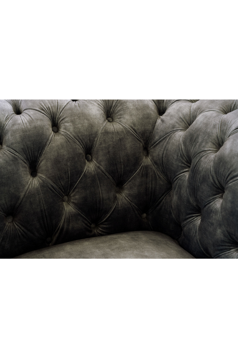 Gray Velvet Tufted Lounge Chair | OROA Modern Dosie | Oroatrade.com