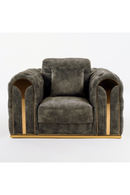 Gray Velvet Tufted Lounge Chair | OROA Modern Dosie | Oroatrade.com