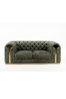 Gray Velvet Tufted Loveseat | OROA Modern Dosie | Oroatrade.com