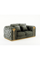 Gray Velvet Tufted Loveseat | OROA Modern Dosie | Oroatrade.com