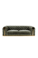 Tufted-Arm Gray Velvet Sofa | OROA Modern Dosie | Oroatrade.com
