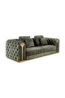Tufted-Arm Gray Velvet Sofa | OROA Modern Dosie | Oroatrade.com