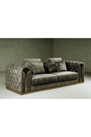 Tufted-Arm Gray Velvet Sofa | OROA Modern Dosie | Oroatrade.com