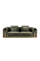 Tufted-Arm Gray Velvet Sofa | OROA Modern Dosie | Oroatrade.com