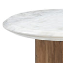 White Round Marble End Table | OROA Modern Dillinger