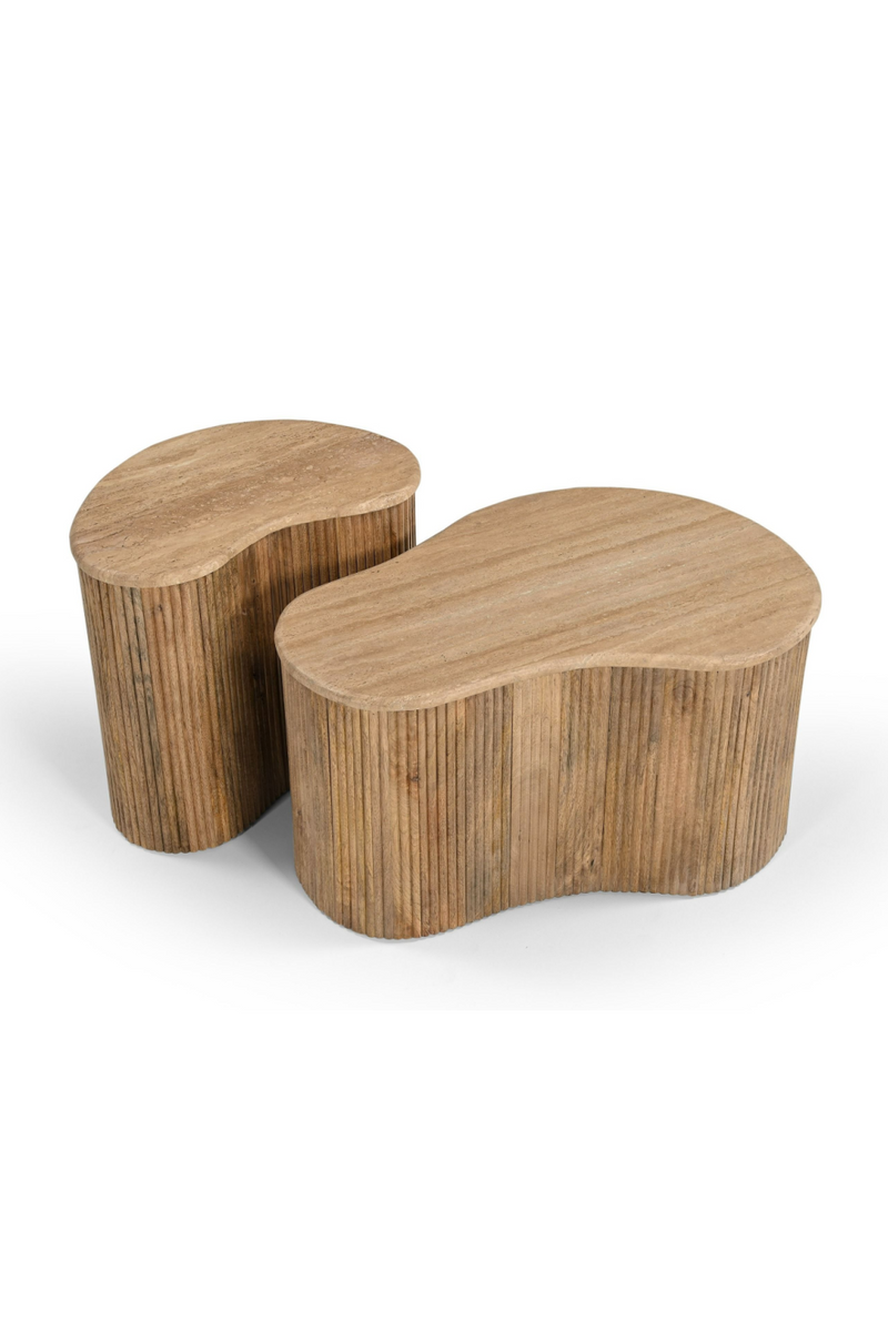 Freeform Travertine Coffee Table Set (3) | OROA Modern Matador | Oroatrade.com