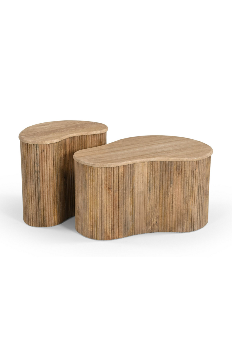 Freeform Travertine Coffee Table Set (3) | OROA Modern Matador | Oroatrade.com
