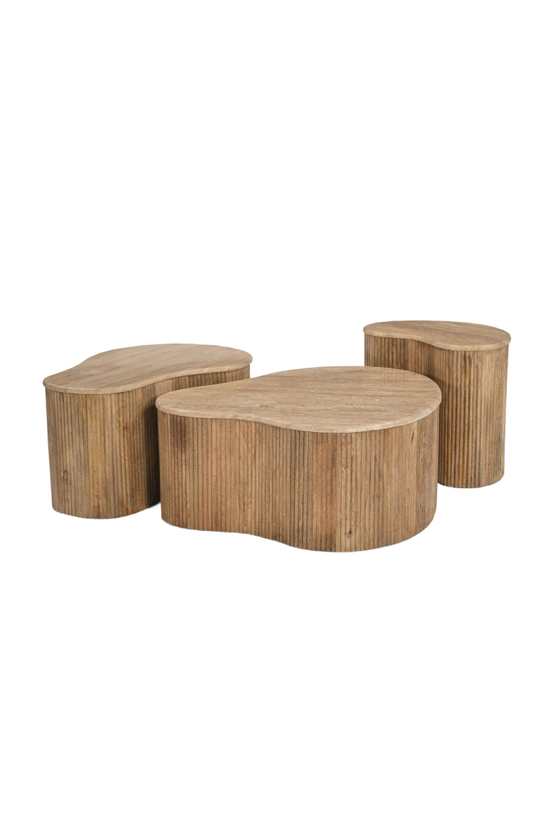 Freeform Travertine Coffee Table Set (3) | OROA Modern Matador | Oroatrade.com