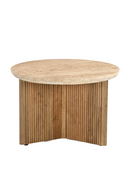 Ribbed Wood Base End Table | OROA Modern Pawnee | Oroatrade.com