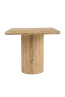 Travertine Square Tall End Table | OROA Modern Fletcher | Oroatrade.com