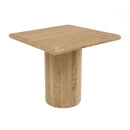 Travertine Square Tall End Table | OROA Modern Fletcher