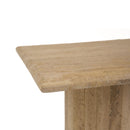 Travertine Square Tall End Table | OROA Modern Fletcher